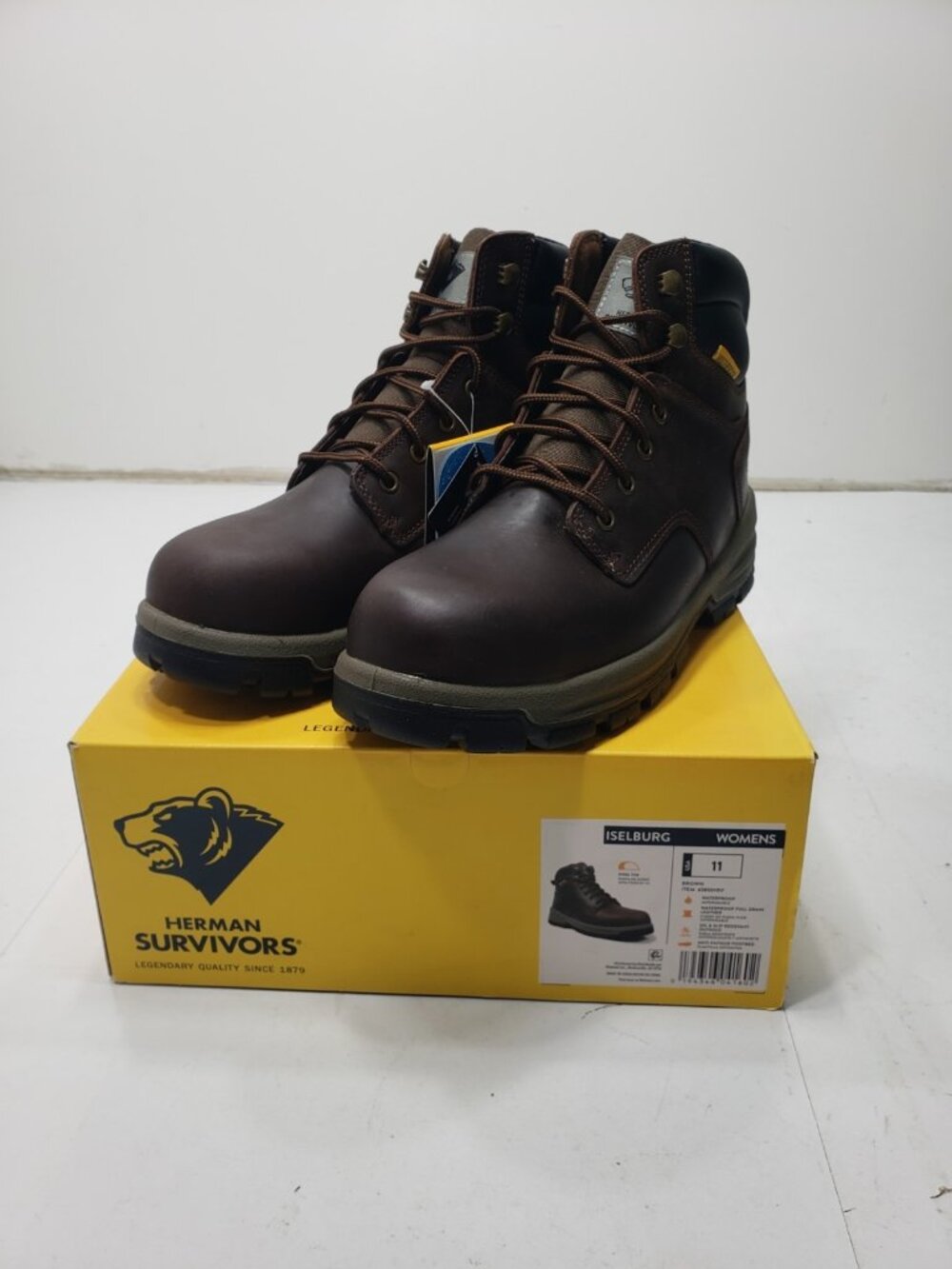 Herman Survivors Iselburg Women's Size 11 Brown Composite Toe Work Safety Boots